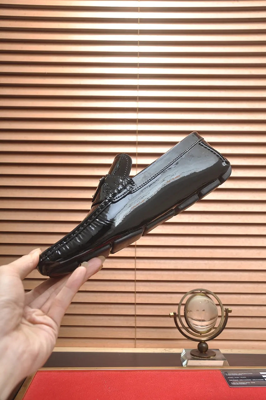 Men's Men's Shoes💰420💶【PRADA】 (High-end Niuli) New 🍀PRADA - Prada Doudou Shoes! Made of imported original cowhide, the inner top layer is comfortable cowhide lining! Original wear-resistant rubber outsole! High quality products! Code number 38-45 (45 customized)